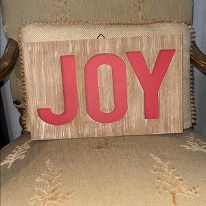 Rustic Red JOY Holiday Sign